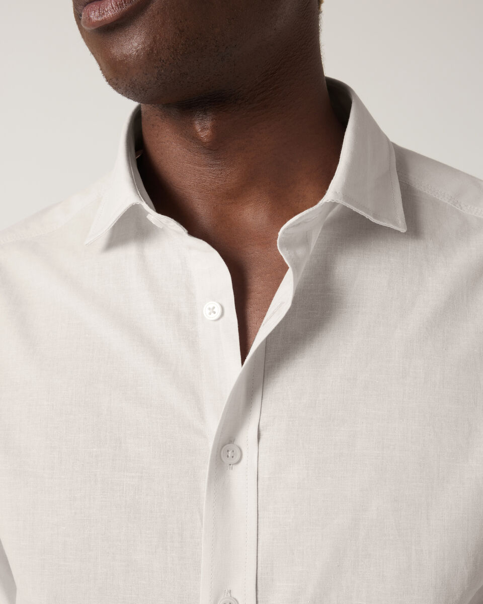 Slub Texture Long Sleeve Shirt, Natural, hi-res